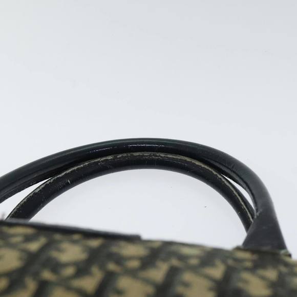 Christian Dior Trotter Canvas Hand Bag Navy Gold Auth 93865 - Picture 8 of 16